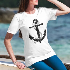 Anchor Shirt, Nautical Shirt for Men and Women, Anchor Graphic Tee, Maritime Themed Shirt, Sea Lover Gift, Coastal Style Shirt image 4