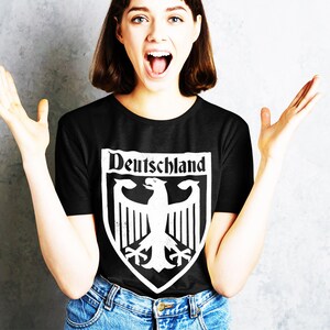 Deutschland Coat of Arms T Shirt, Germany T Shirt Gift, German Eagle Crest Shirt, Vintage Bundesadler Shirt, German Heritage Gift image 4
