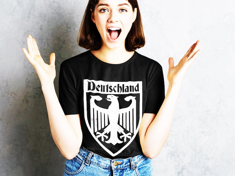 Deutschland Coat of Arms T Shirt, Germany T Shirt Gift, German Eagle Crest Shirt, Vintage Bundesadler Shirt, German Heritage Gift image 4