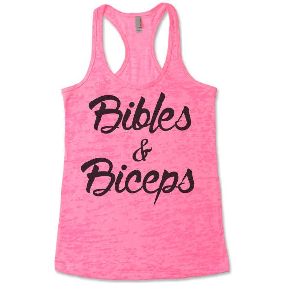 Bibles and Biceps Christian Workout Tank. | Etsy