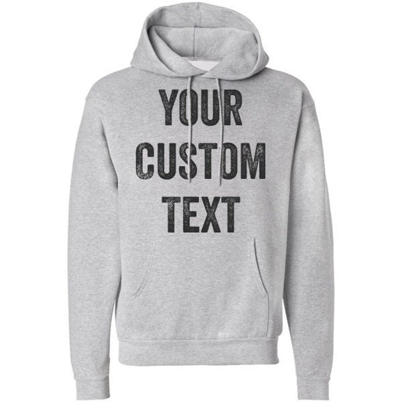 custom text hoodie