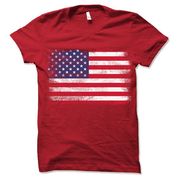 American Flag Shirt Patriotic Shirts Distressed American - Etsy