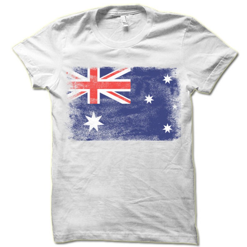 Flag of Australia T Shirt Australian Flag Shirt Aussie Etsy