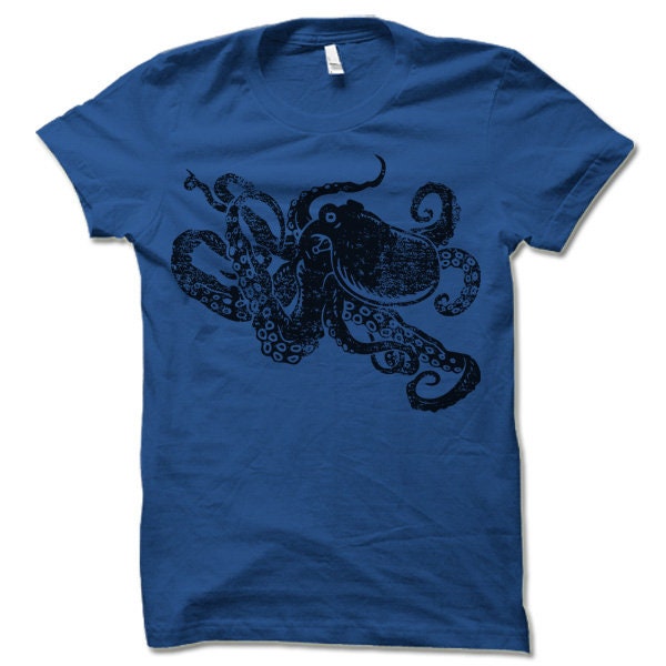 Retro Vintage Style Octopus T-shirt. Cool Octopus Shirt. | Etsy
