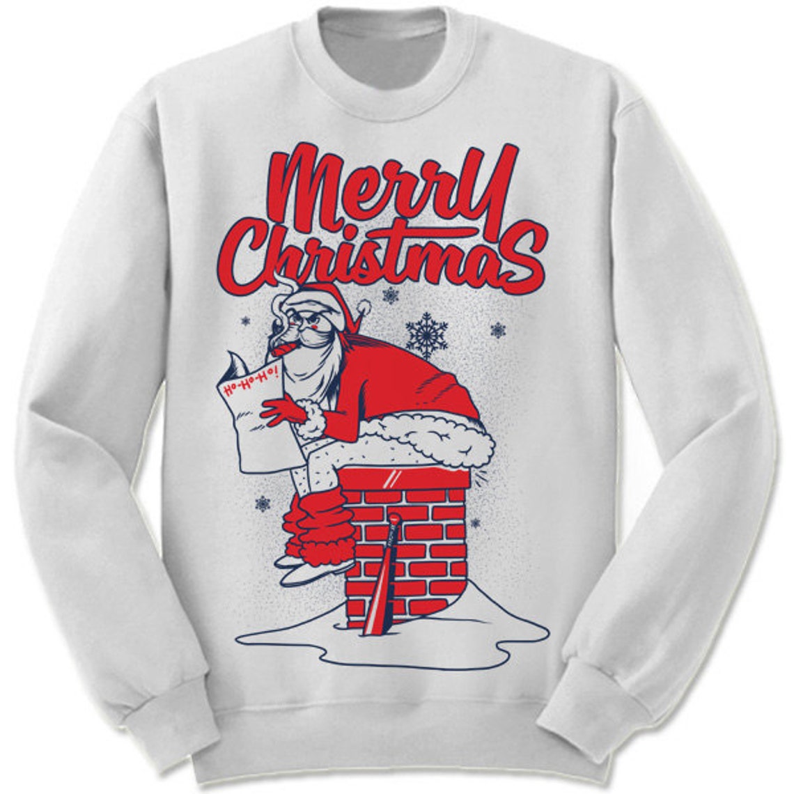 Bad Santa Christmas Sweater Sweatshirt. Ugly Jumper. Christmas | Etsy