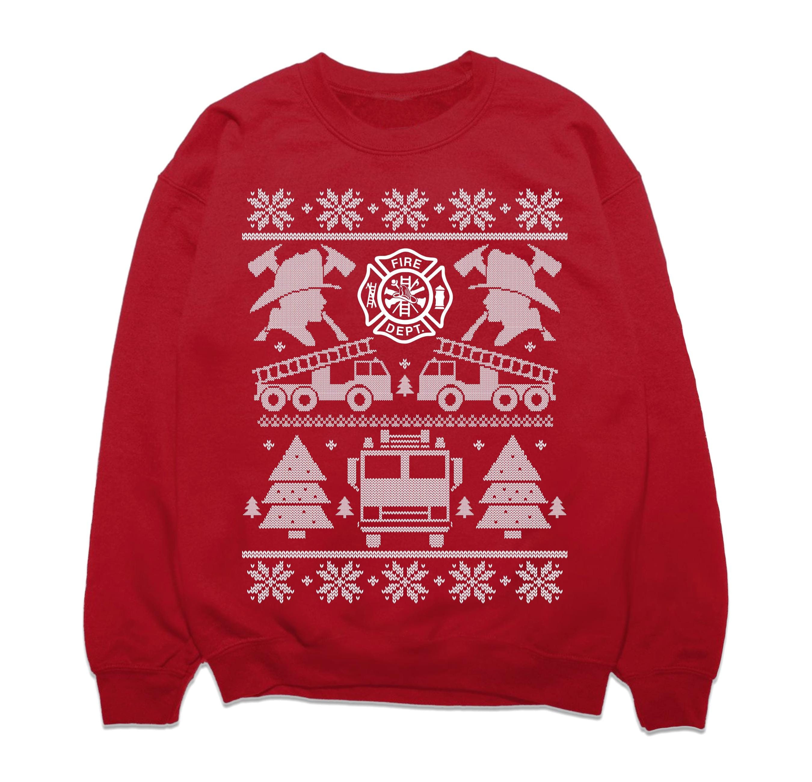 Fireman ugly christmas sweater outlet