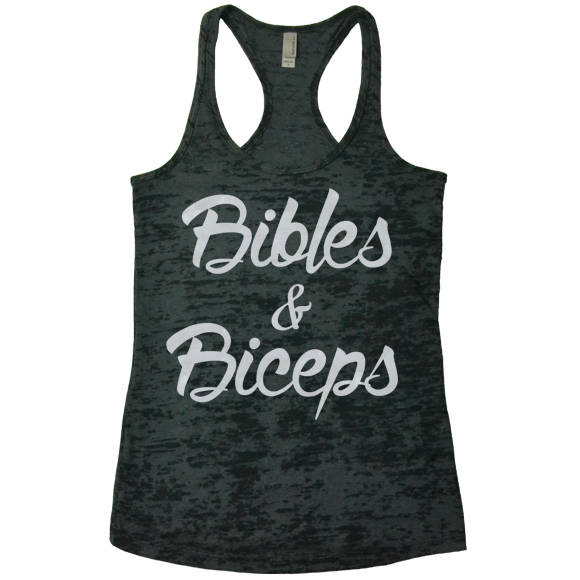 Bibles and Biceps Christian Workout Tank. | Etsy