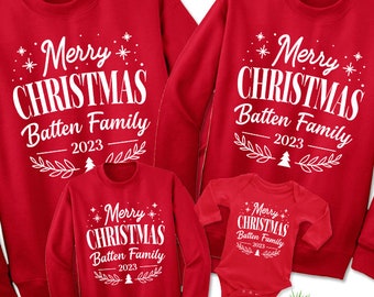 Custom Merry Christmas Shirts. Cute Family  Christmas Sweater Sweatshirt. Matching Family Christmas Shirt. Custom Christmas Outfit.