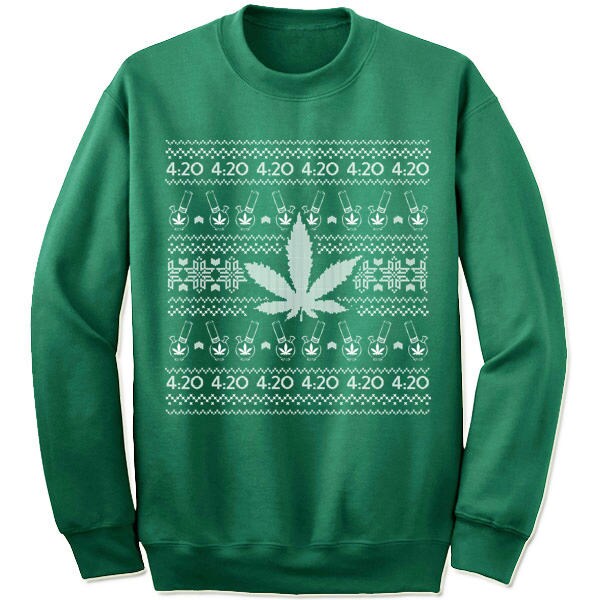 4:20 Weed Marijuana Ugly Christmas 