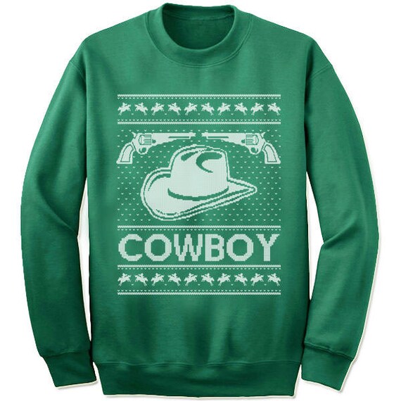 Suéter de Navidad vaquero. Sudadera Cowboy para hombre y | Etsy México