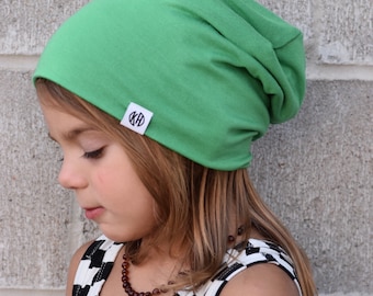 Green beanie/ baby boy slouchy beanie/ toddler beanie/ hipster hat/ boy clothes/ girl clothes/ st patricks day/ kids fashion/