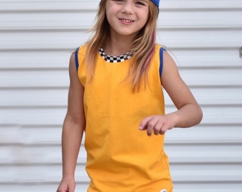 Kid top/ street style tank/ boy tank/ girl tank/ hipster/ orange shirt/ toddler clothes/ kid clothes/ summer clothes/