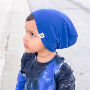 Royal blue beanie/ baby boy slouchy beanie/ toddler beanie/ hipster beanie/ baby boy clothes/ girl beanie/ blue hat/ trendy kid clothes/