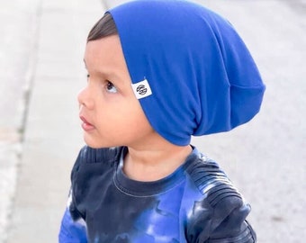 Royal blue beanie/ baby boy slouchy beanie/ toddler beanie/ hipster beanie/ baby boy clothes/ girl beanie/ blue hat/ trendy kid clothes/