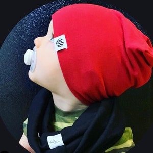 Baby red beanie/ baby slouchy beanie/ hipster hat/ hipster baby clothes/ kids valentines/ baby boy/ toddler clothes/ boy slouchy beanie/ image 5