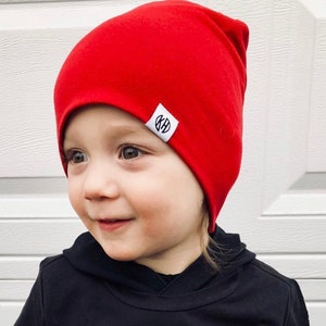 Baby red beanie/ baby slouchy beanie/ hipster hat/ hipster baby clothes/ kids valentines/ baby boy/ toddler clothes/ boy slouchy beanie/ image 8