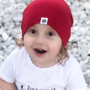 Baby red beanie/ baby slouchy beanie/ hipster hat/ hipster baby clothes/ kids valentines/ baby boy/ toddler clothes/ boy slouchy beanie/ image 10