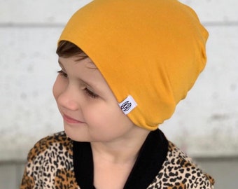 Mustard yellow beanie/ Boy boy slouchy beanie/ baby slouchy beanie/ slouchy beanie/ toddler beanie/ hipster hat/ kids slouchy beanie/ girl