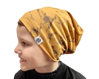 Mustard marble beanie/ Boy boy slouchy beanie/ baby slouchy beanie/ slouchy beanie/ toddler beanie/ hipster hat/ kids slouchy beanie/