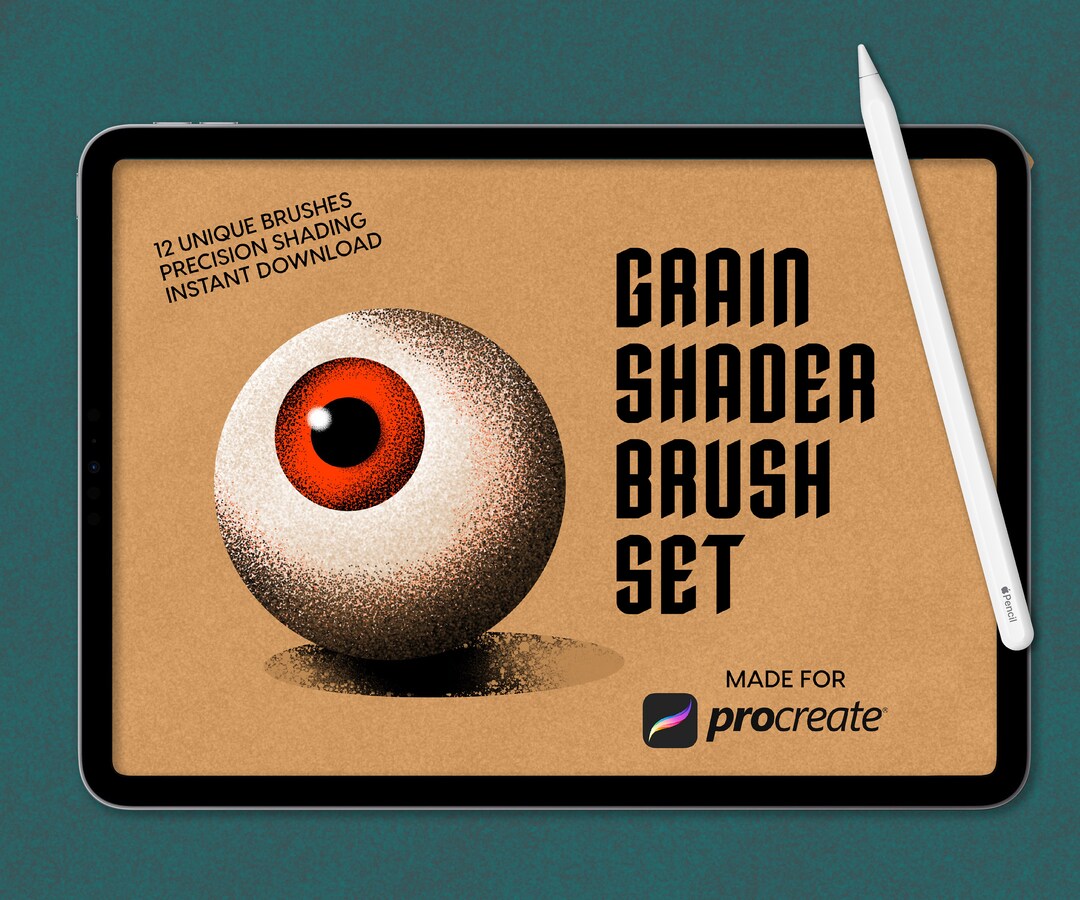 12 Procreate Grain Shader Brush Set Stipple Textured Brushes Etsy UK