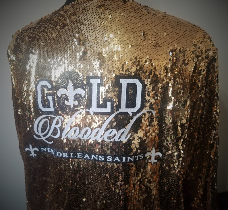 Saints Steelers Falcons or any team Sequin Jacket | Etsy