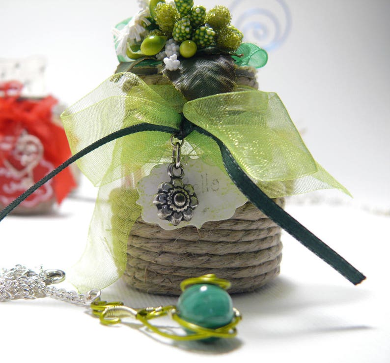 Necklace Ornament with flowers