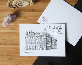 The Midland Hotel, Manchester Postcard