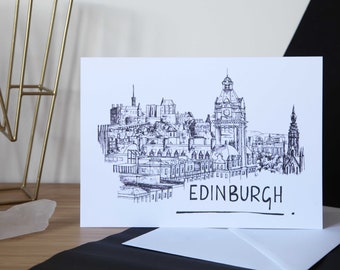 Edinburgh Skyline Greetings Card