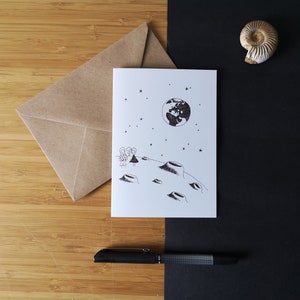 Cute Space Themed Couples Card - newer smaller