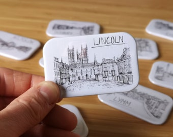 Lincoln Skyline Souvenir Magnet