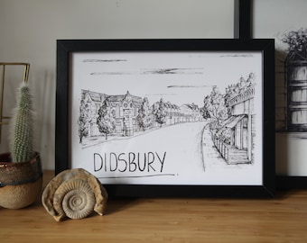 Didsbury Skyline Wall Art Print