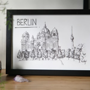 Berlin Skyline Wallart Print