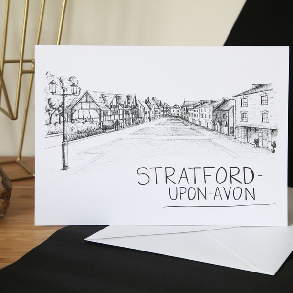 Stratford upon Avon, Skyline Greetings Card