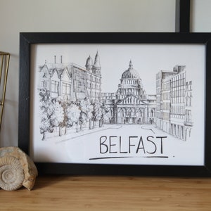 Belfast Skyline Wall Art Print