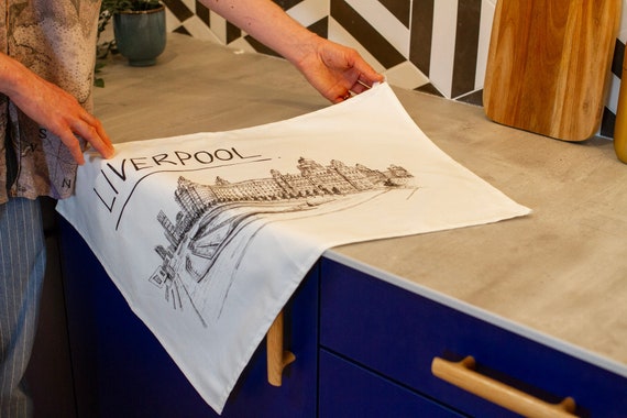 Liverpool Skyline Tea Towel