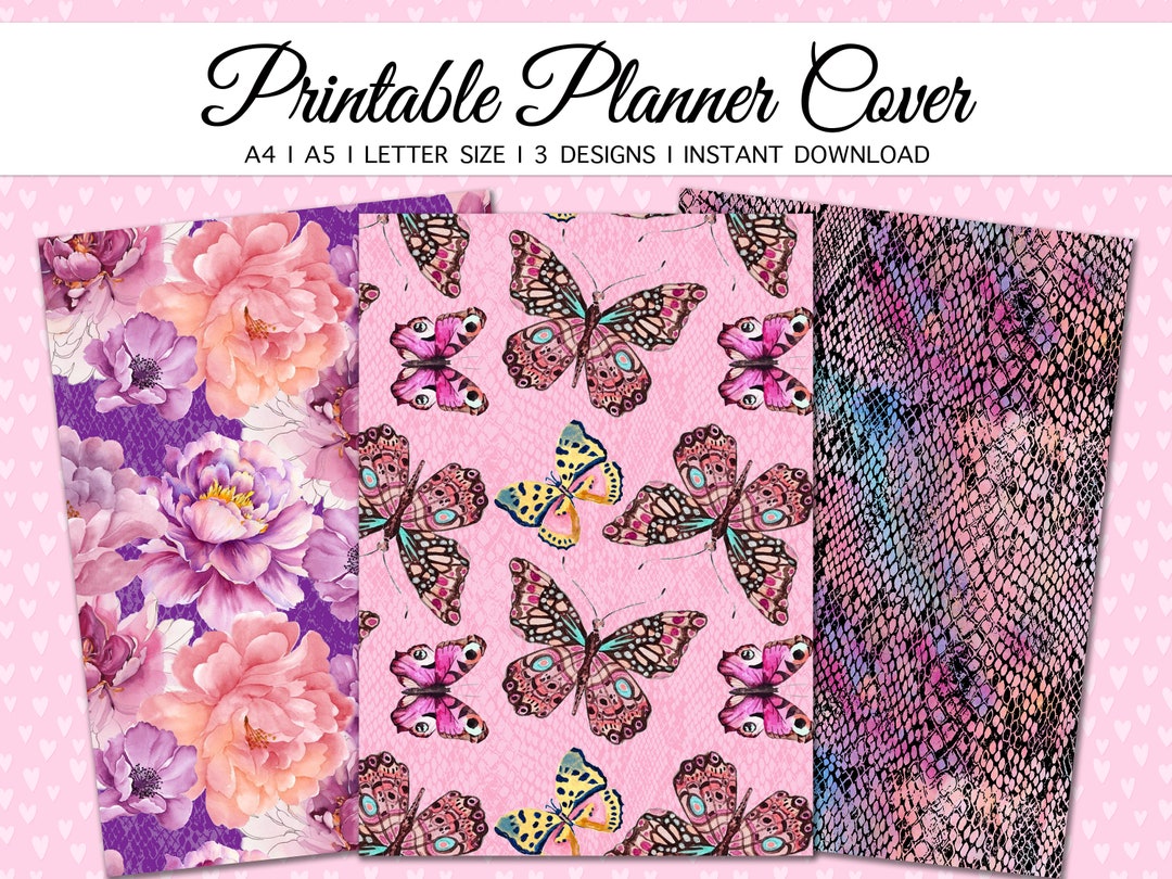 Planner Cover Page, Printable Planner, Binder Cover Printable, Planner