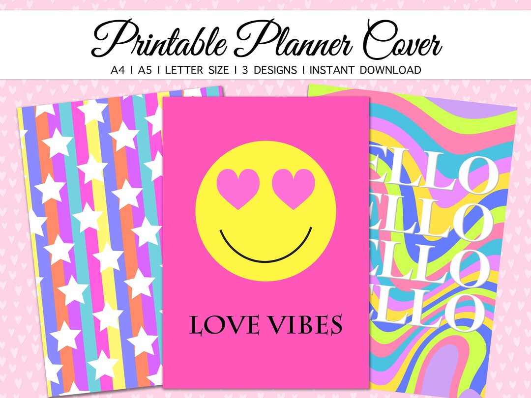 Planner Cover Page, Printable Planner, Binder Cover Printable, Planner