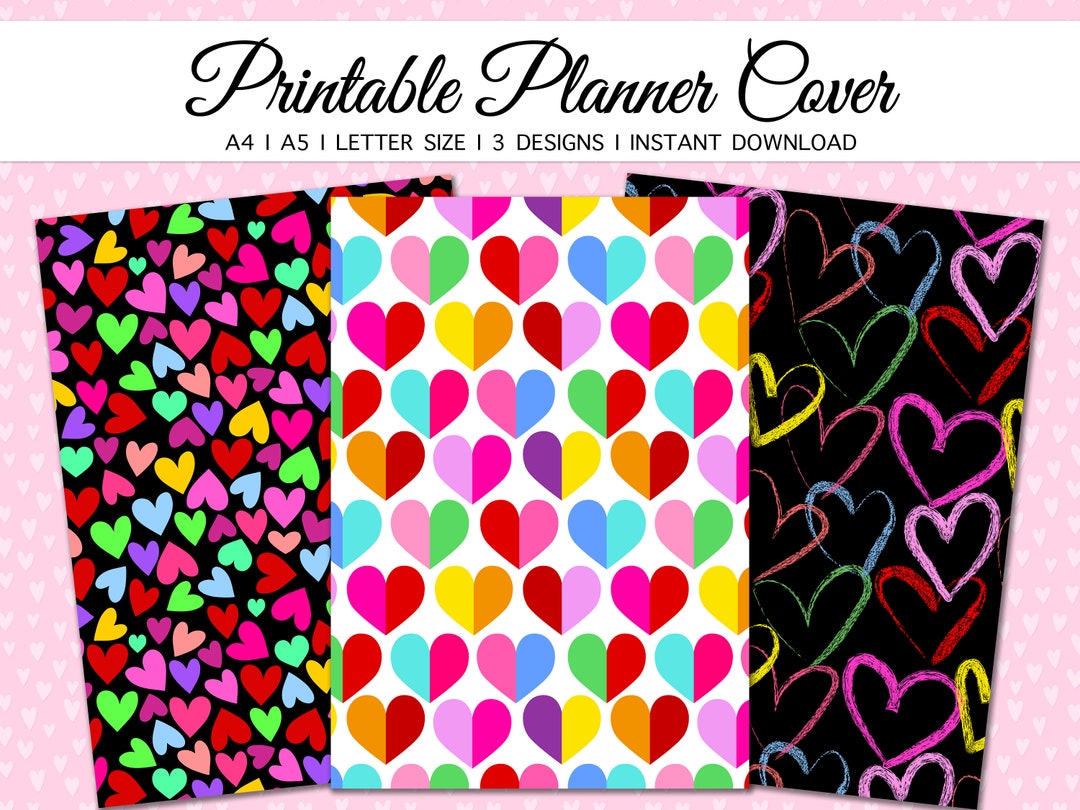 Planner Cover Page, Printable Planner, Binder Cover Printable, Planner