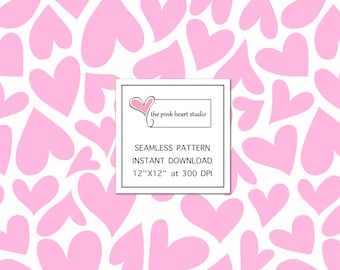 Carta digitale di San Valentino con cuori rosa. Modelli senza cuciture per tessuto o avvolgimento con cuori