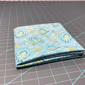 Cotton Turquoise Yellow White Quilting Fabric New Or Leans 1850 by Jean Ann Wright for Newcastle Fabrics Precut Fat Quarters