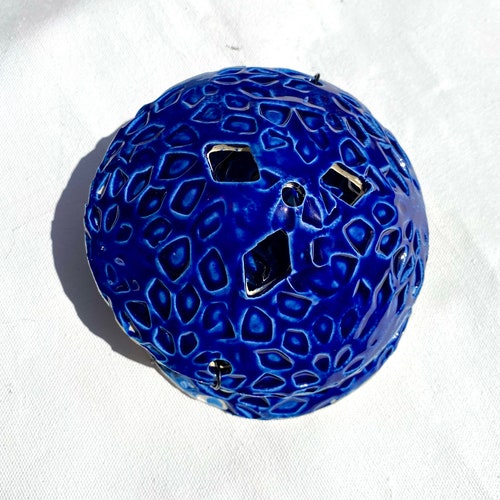 Stoneware Rain Chain shops Blue Glaze