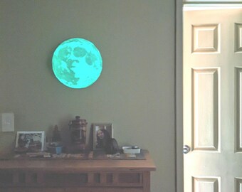 Glühender Mond Wandskulptur, Wissenschaft Astronomie Geschenk