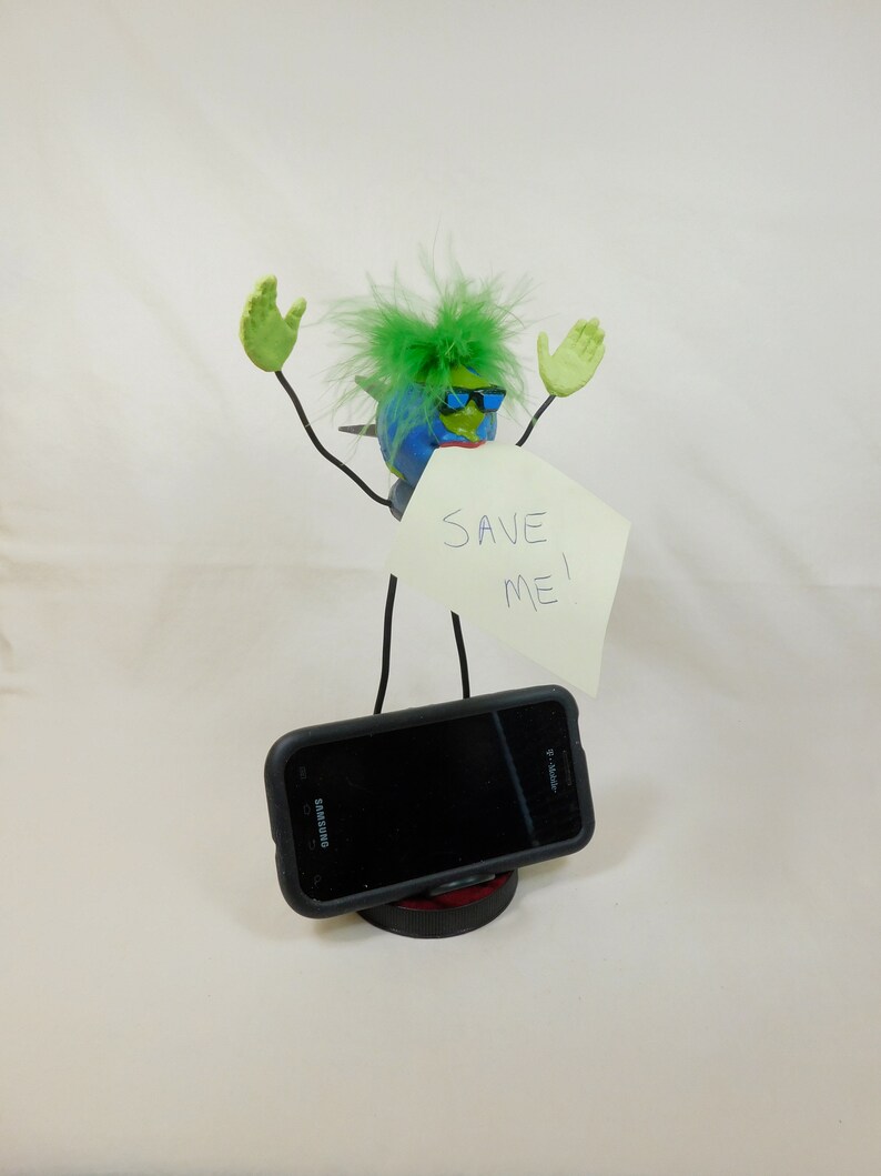 Earth Cell Phone Holder Puppet