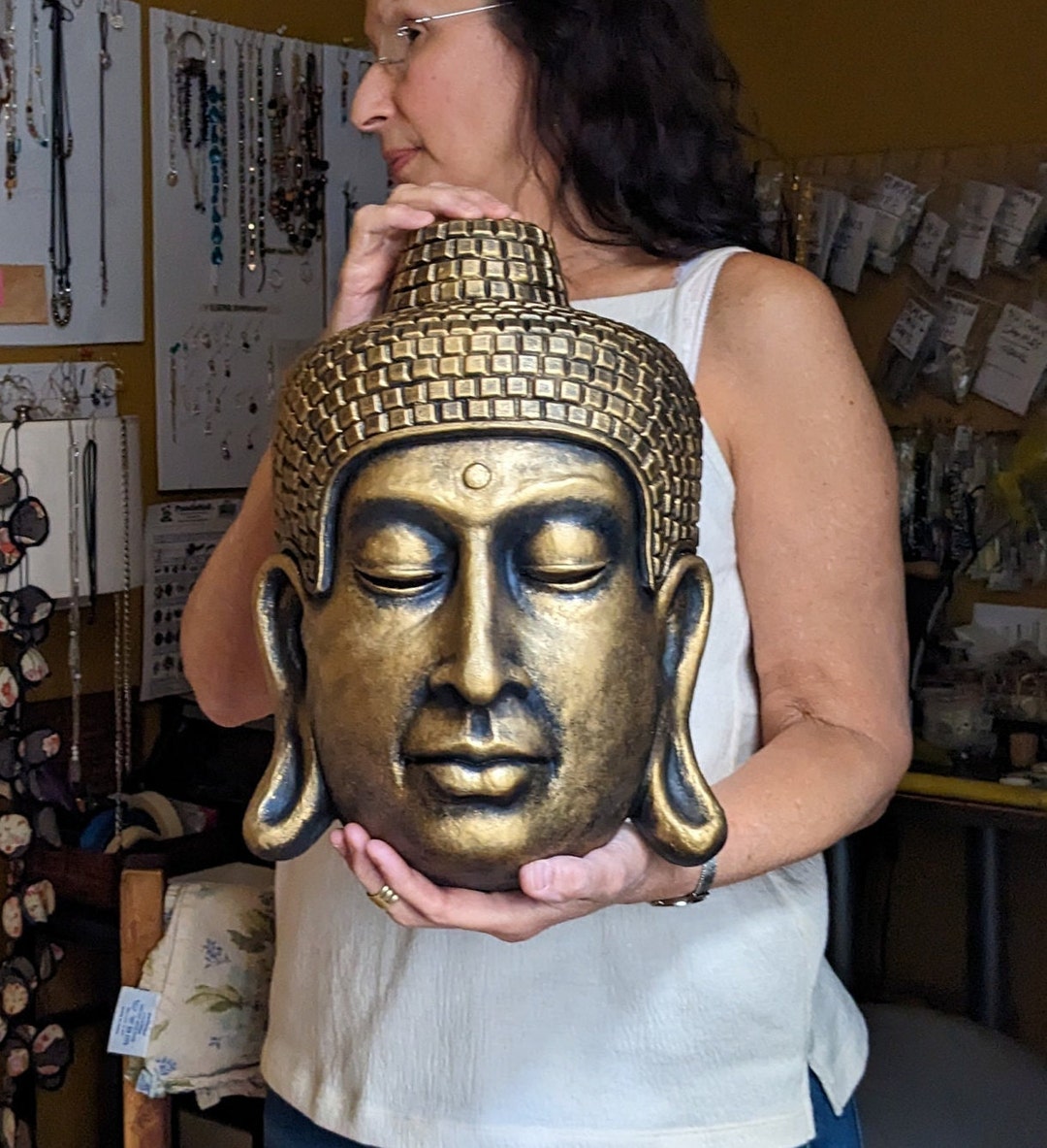 Buddha Sculpture, Wall Art, Yoga Meditation Art Decor, Buddhist Art