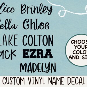Custom Vinyl Name Decal
