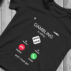 Inkomende oproep gokken SVG-bestand, oproep scherm Svg-bestand voor Cricut & Silhouette, DTF PNG-ontwerpen, Svg Dxf Eps Png Pdf Jpg, grappig T-shirt