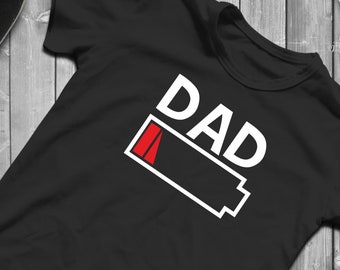 Dad Empty Battery Funny T-Shirt SVG, PNG, DXF (Digital Download)