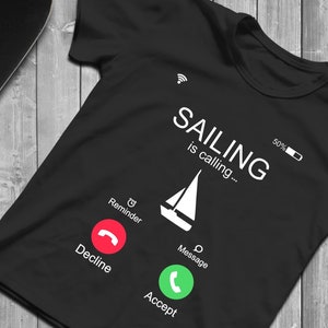 Appel entrant voile SVG, voile appelle fichier Svg pour Cricut & Silhouette, transferts DTF, Svg Dxf Png T-shirt drôle
