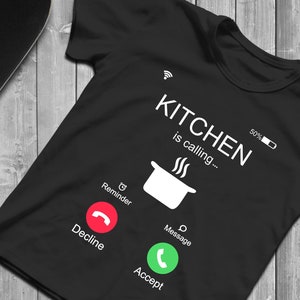 Appel entrant cuisine appelle SVG, fichier Svg d'écran d'appel pour Cricut & Silhouette, transferts DTF, Svg Dxf Png, T-shirt drôle