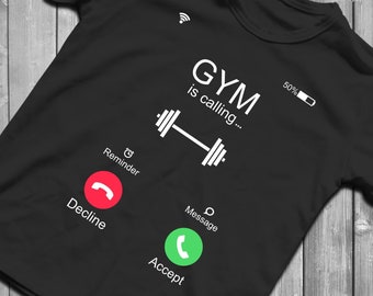 Gym Calling SVG, Funny Workout T-Shirt Design (Digital Download)
